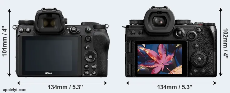 Comparison Z7 or S5 II rear