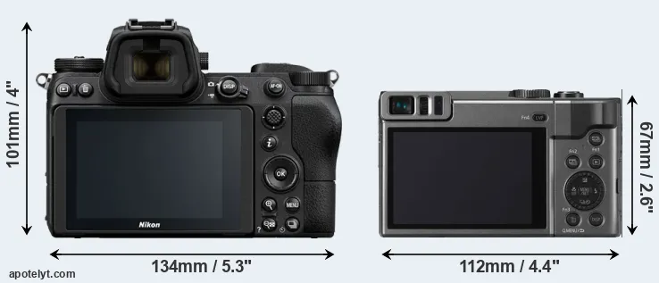 Comparison Z7 or ZS70 rear