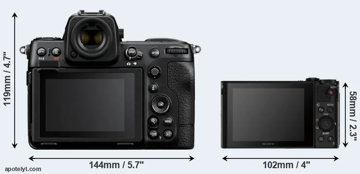 Comparison Z8 or HX80 rear