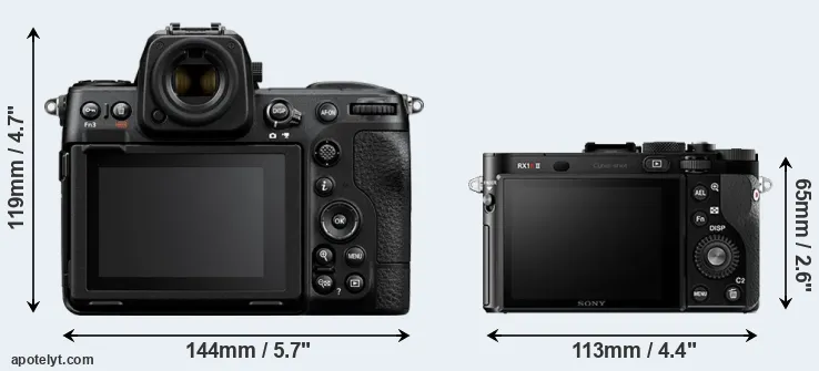Comparison Z8 or RX1R II rear