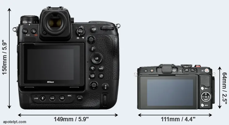 Comparison Z9 or E-PL6 rear