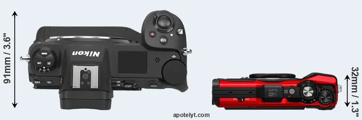 Compare Z9 versus TG-6 top