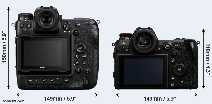Comparison Z9 or S1 rear