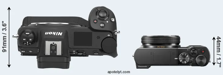 Compare Z9 versus TZ100 top
