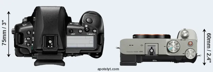 Compare E-3 versus A7C top