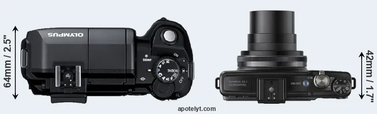 Compare E-300 versus XZ-1 top