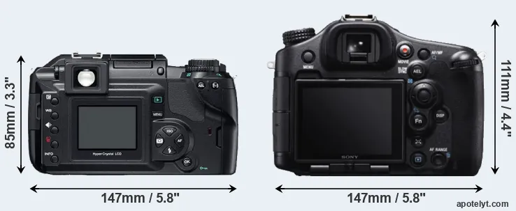 Comparison E-300 or A99 rear