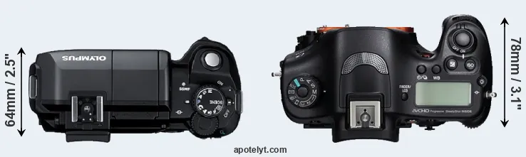 Compare E-300 versus A99 top