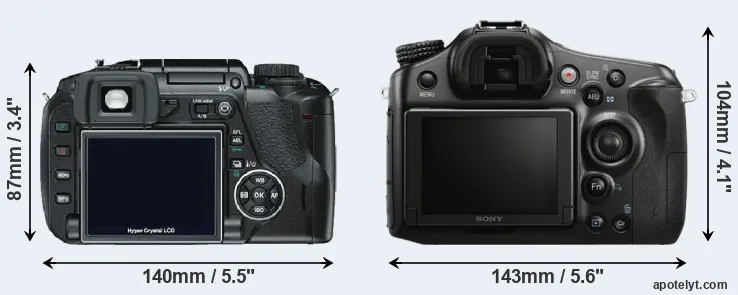 Comparison E-330 or A68 rear