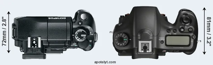 Compare E-330 versus A68 top