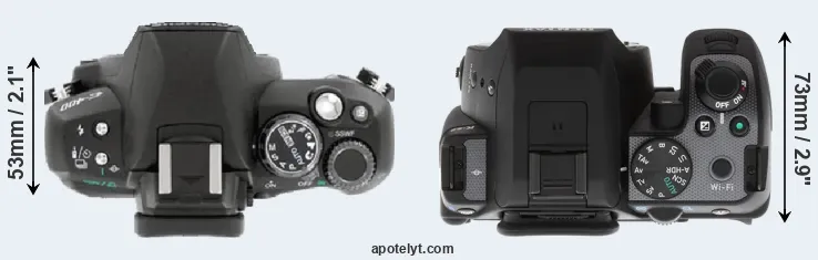 Compare E-400 versus K-S2 top