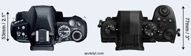 Compare E-410 versus G95 top