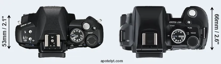 Compare E-450 versus E-500 top
