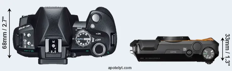 Compare E-510 versus WG-6 top