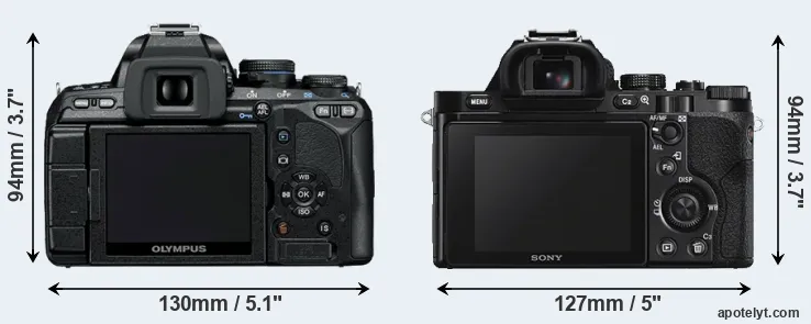 Comparison E-600 or A7S rear