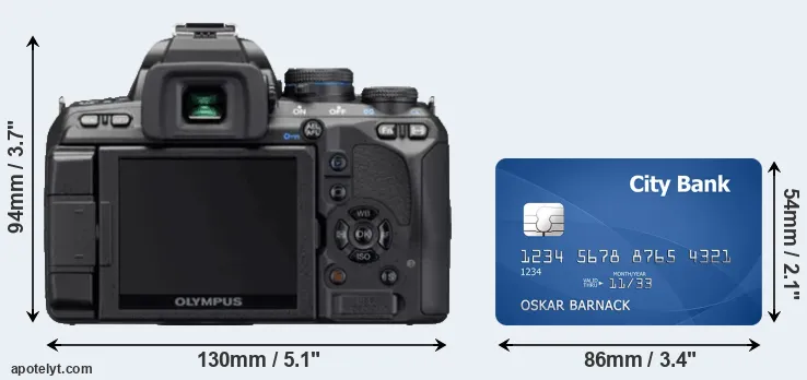 E-620 and credit card rear side