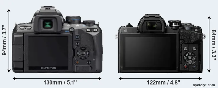 Comparison E-620 or E-M10 IV rear