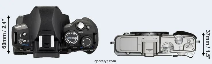 Compare E-620 versus E-P5 top