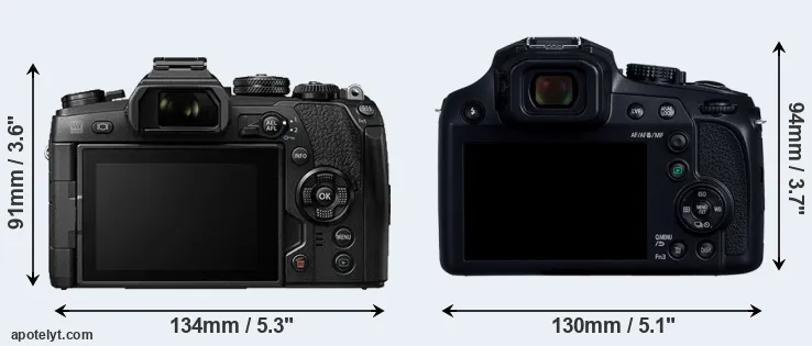Comparison E-M1 II or FZ82D rear