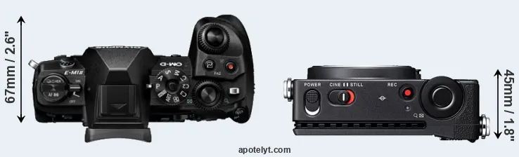 Compare E-M1 II versus fp L top