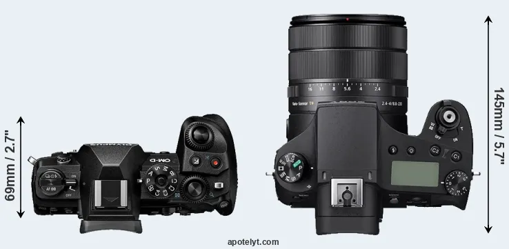 Compare E-M1 III versus RX10 IV top