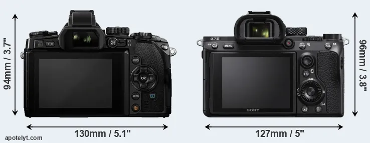 Comparison E-M1 or A7 III rear