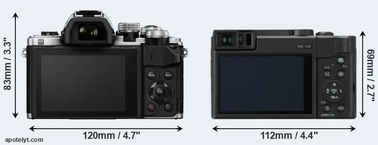 Comparison E-M10 II or ZS80 rear
