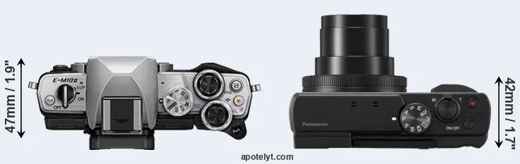 Compare E-M10 II versus ZS80 top