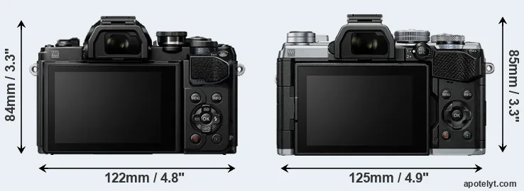 Comparison E-M10 III or E-M5 III rear