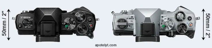 Compare E-M10 III versus E-M5 III top