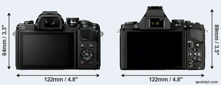 Comparison E-M10 III or E-M5 rear