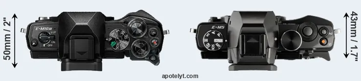 Compare E-M10 III versus E-M5 top
