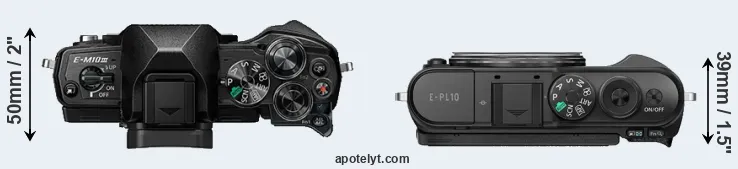 Compare E-M10 III versus E-PL10 top