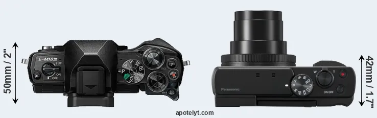 Compare E-M10 III versus ZS80 top