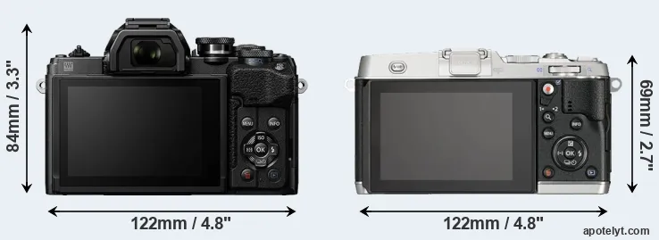 Comparison E-M10 IV or E-P5 rear