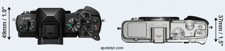 Compare E-M10 IV versus E-P5 top
