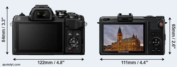 Comparison E-M10 IV or XZ-1 rear