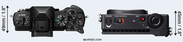 Compare E-M10 IV versus fp L top