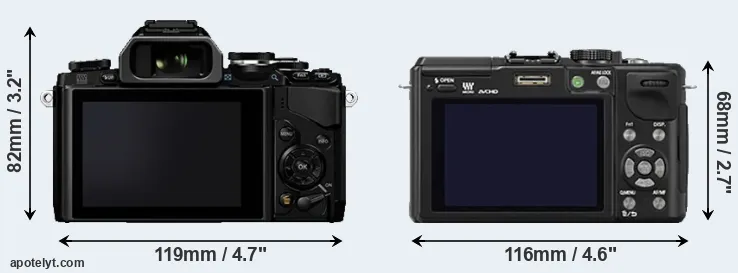 Comparison E-M10 or GX1 rear