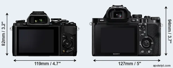 Comparison E-M10 or A7 rear