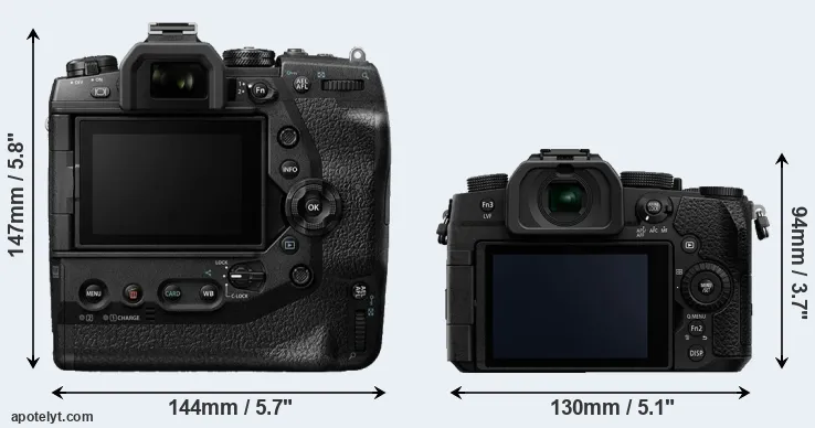 Comparison E-M1X or G90 rear