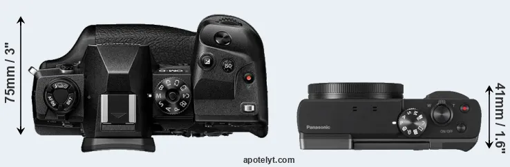 Compare E-M1X versus ZS70 top