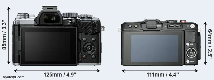 Comparison E-M5 III or E-PL6 rear