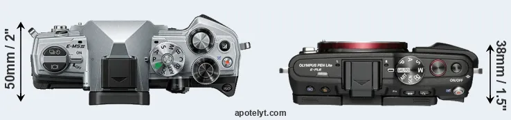 Compare E-M5 III versus E-PL6 top