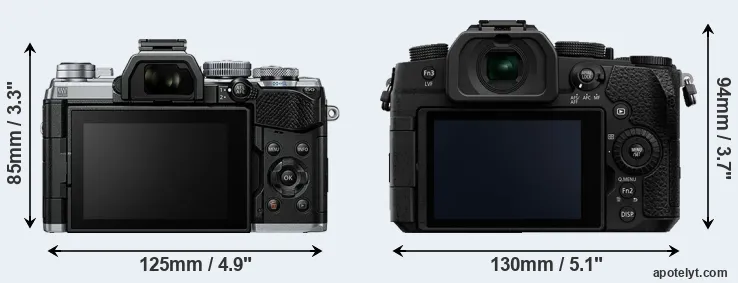 Comparison E-M5 III or G90 rear