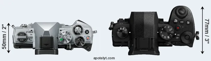 Compare E-M5 III versus G90 top