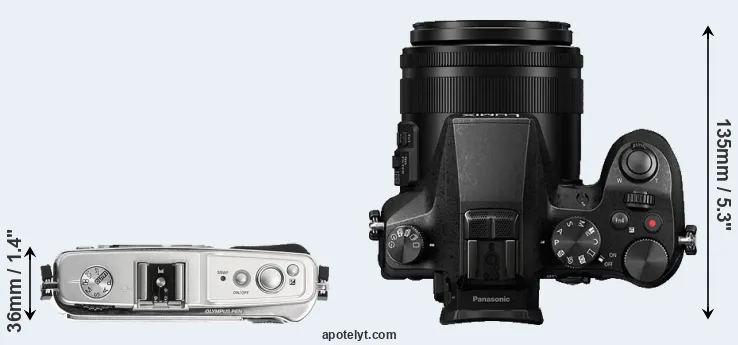 Compare E-P1 versus FZ2000 top