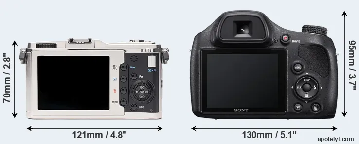 Comparison E-P1 or H400 rear