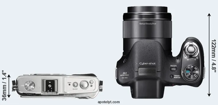 Compare E-P1 versus H400 top