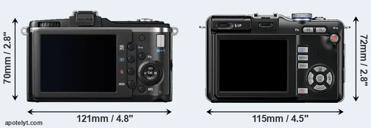 Comparison E-P2 or E-PL1 rear